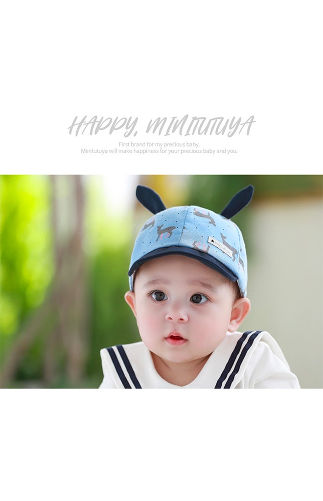 หมวกแก๊ปลายกวางแต่งหูเล็กน่ารัก TUTUYA