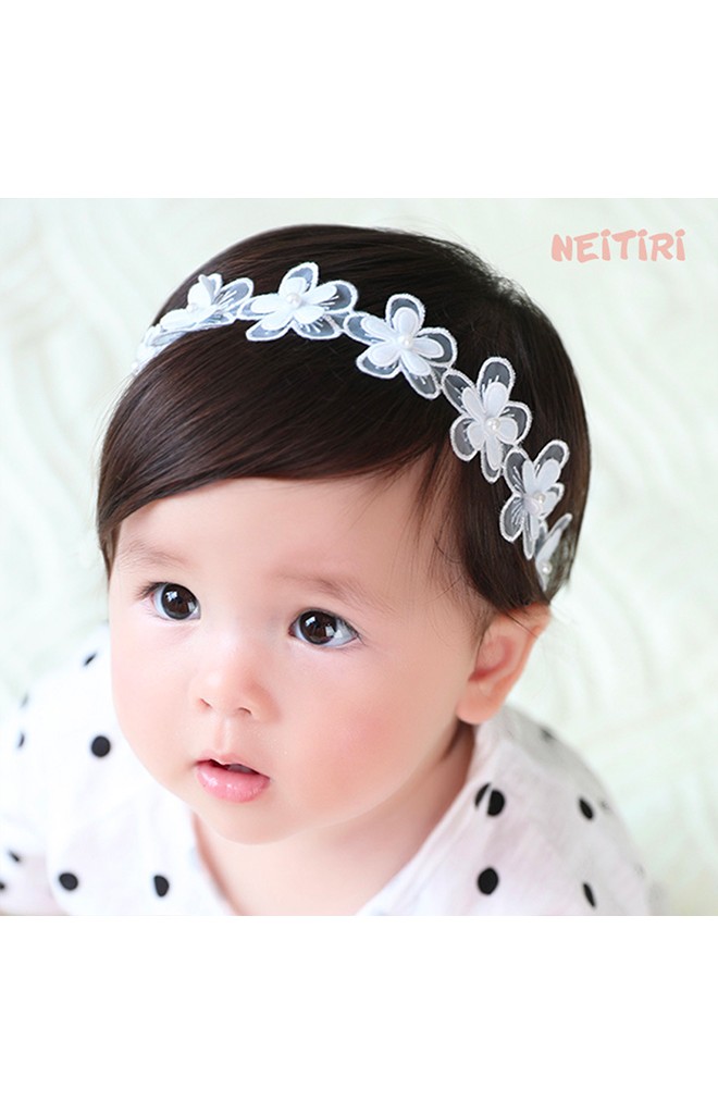 สายคาดผมดอกไม้เรียง 9 ดอกสีหวาน จาก Angel Neitiri