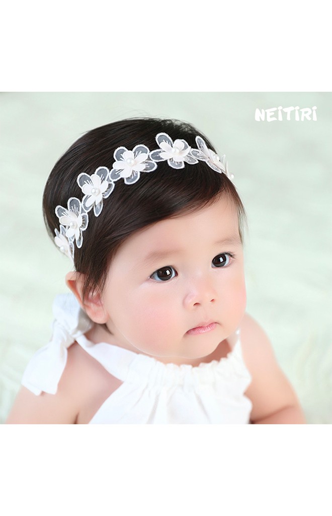สายคาดผมดอกไม้เรียง 9 ดอกสีหวาน จาก Angel Neitiri