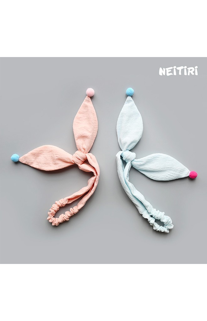 สายคาดผมโบว์กระต่ายใหญ่ปลายแต่งปอมปอม Angel Neitiri