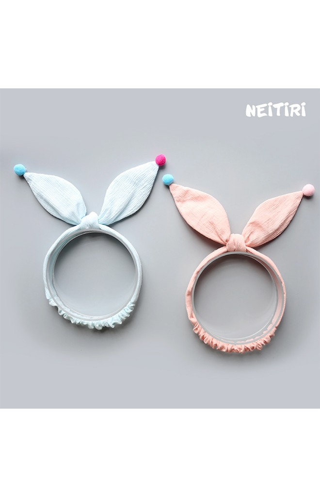สายคาดผมโบว์กระต่ายใหญ่ปลายแต่งปอมปอม Angel Neitiri