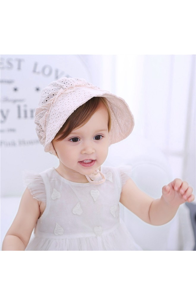หมวกบอนเนตลูกไม้หวานปีกด้านหน้า