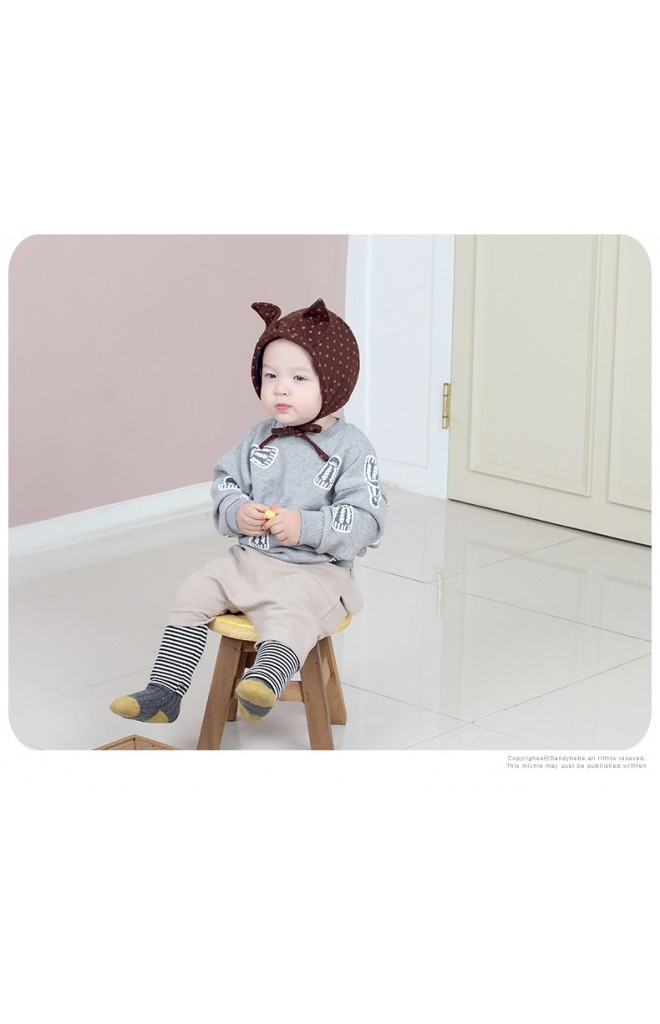 หมวกบอนเนตหูกระต่ายลายจุด จาก KUKUJI