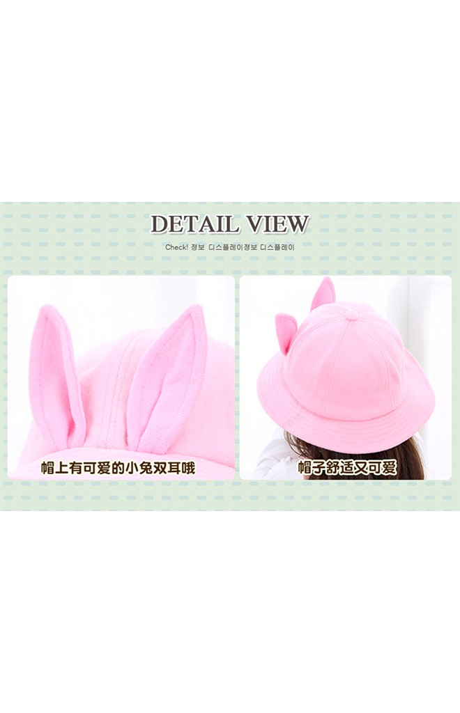 หมวกบักเก็ตแต่งหูกระต่ายตั้ง จาก TIANYIBEAR