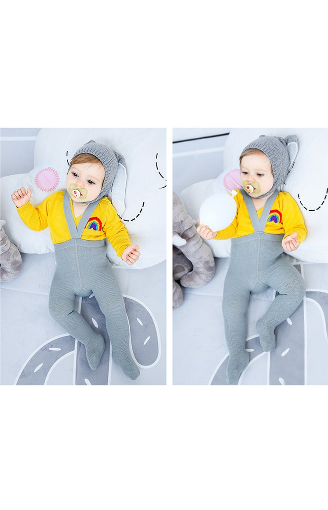 ถุงน่องเด็กแบบมีสายเอี๊ยมยางยืดในตัว