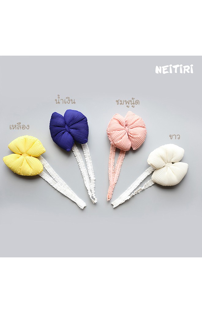 สายคาดผมโบว์นูนผ้าพลีท จาก Angel Neitiri