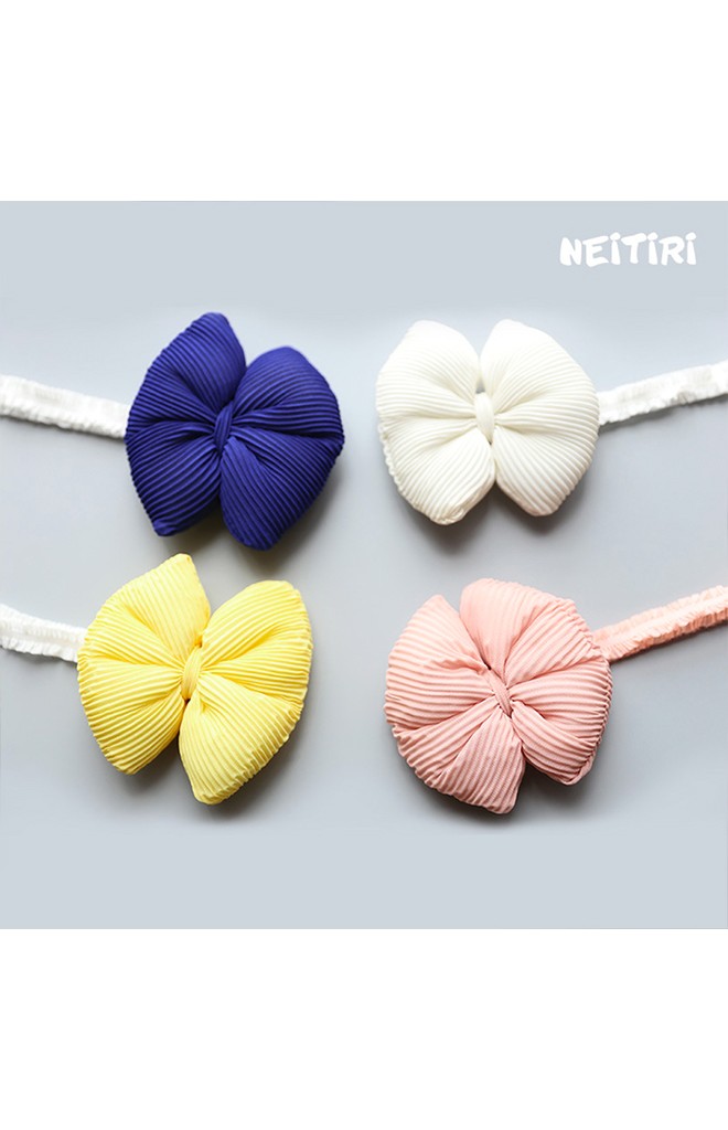 สายคาดผมโบว์นูนผ้าพลีท จาก Angel Neitiri
