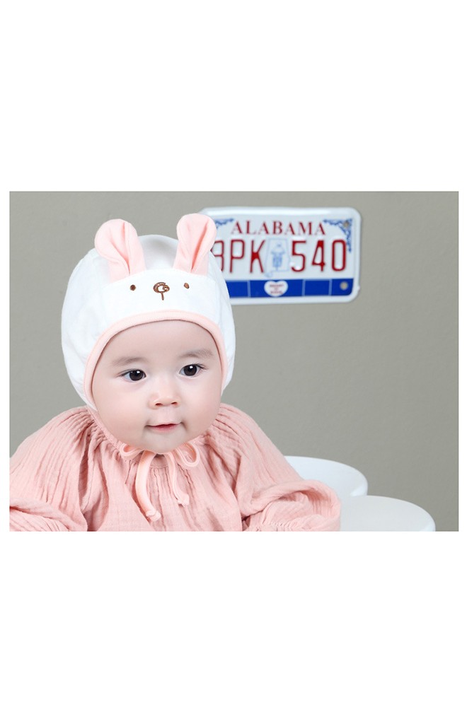 หมวกบอนเนตกระต่ายน้อยมีเชือกผูกใต้คาง