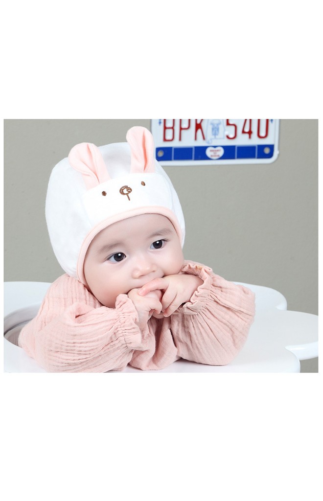 หมวกบอนเนตกระต่ายน้อยมีเชือกผูกใต้คาง