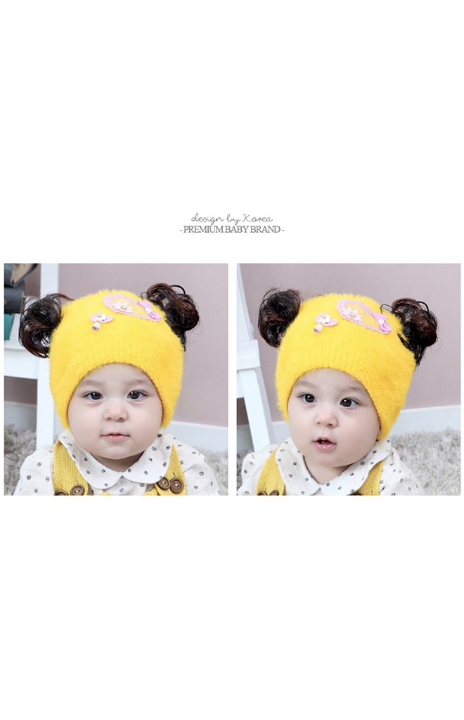 หมวกปอยผมไหมพรมกำมะหยี่ แต่งหัวใจหวานๆ TIANYIBEAR