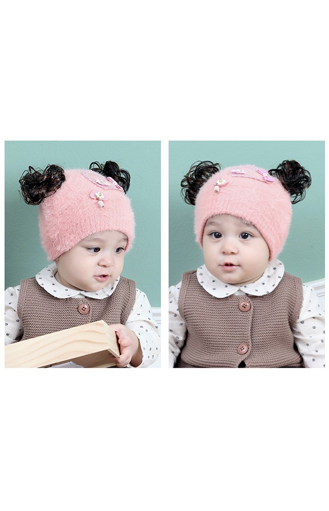 หมวกปอยผมไหมพรมกำมะหยี่ แต่งหัวใจหวานๆ TIANYIBEAR