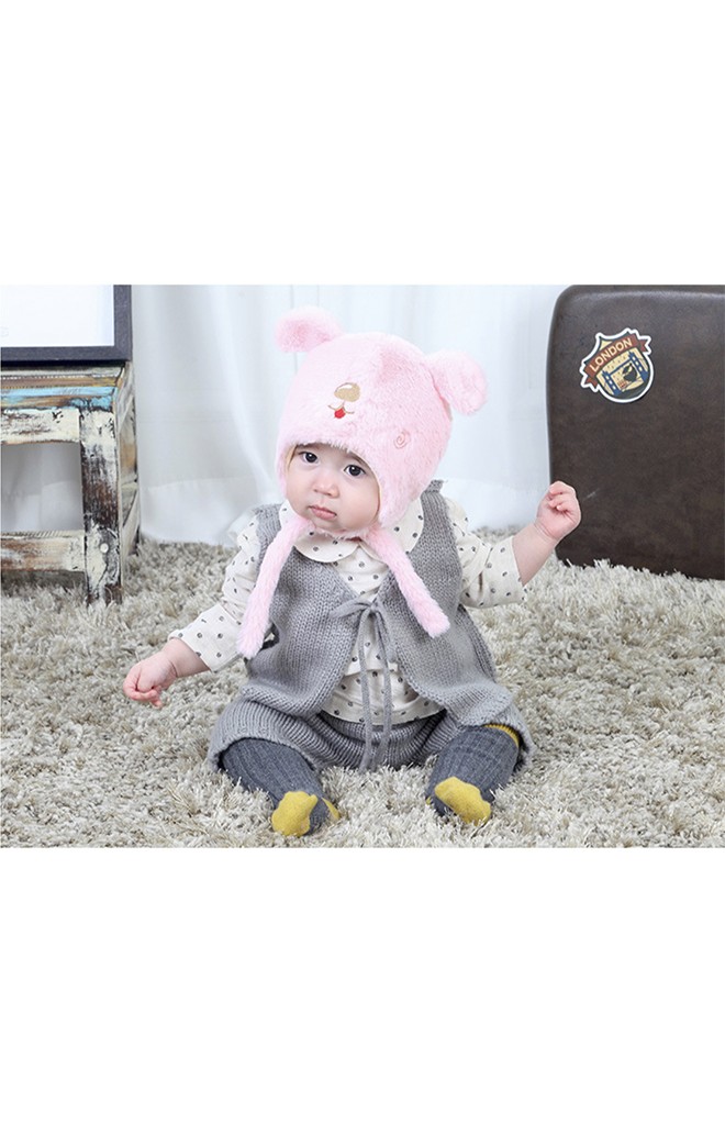 หมวกเจ้าตูบน่ารัก ขนฟูนุ่มพร้อมซับผ้ายืด TIANYIBEAR