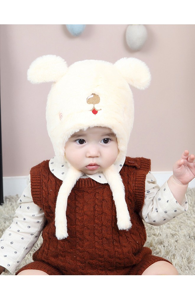 หมวกเจ้าตูบน่ารัก ขนฟูนุ่มพร้อมซับผ้ายืด TIANYIBEAR