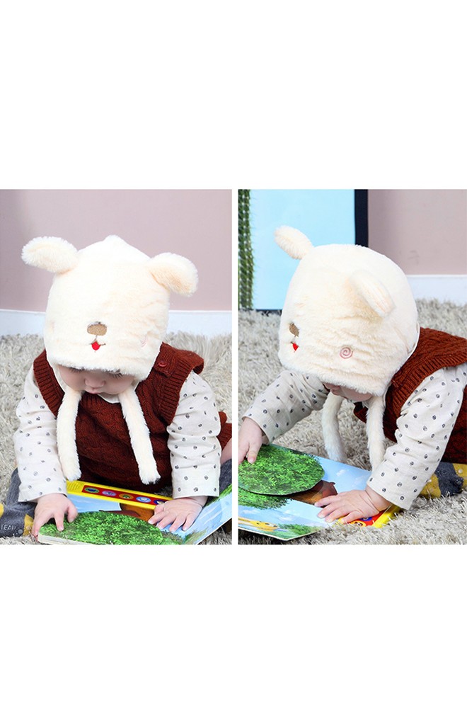 หมวกเจ้าตูบน่ารัก ขนฟูนุ่มพร้อมซับผ้ายืด TIANYIBEAR