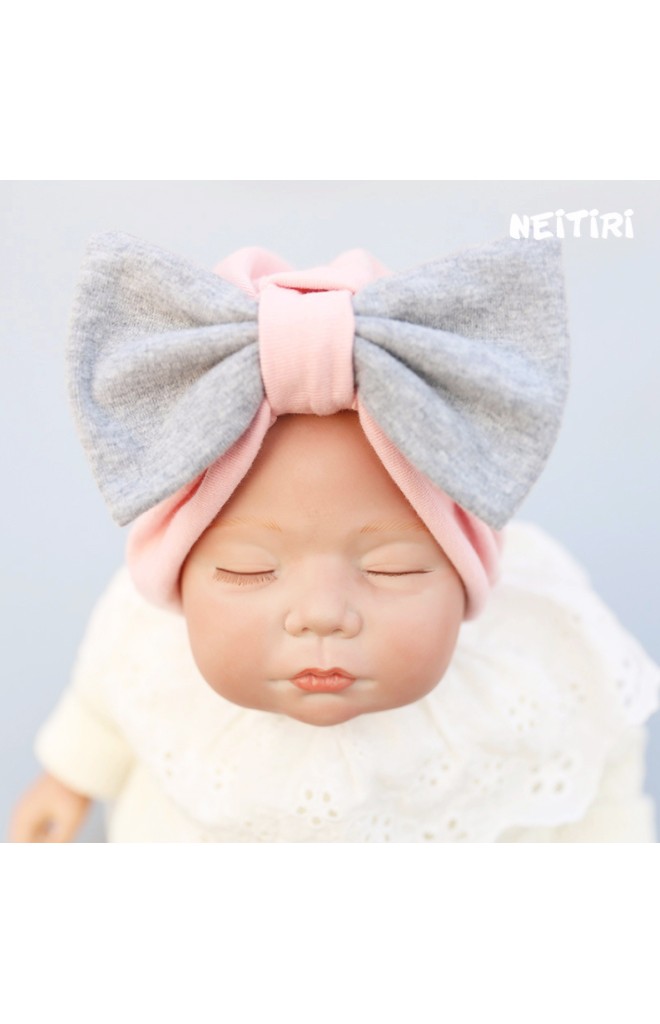 หมวกสาวน้อยแต่งโบว์ใหญ่ลายทาง Angel Neitiri
