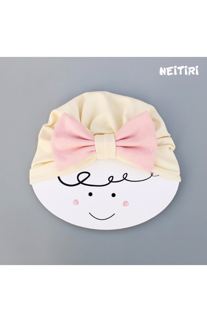 หมวกสาวน้อยแต่งโบว์ใหญ่ลายทาง Angel Neitiri