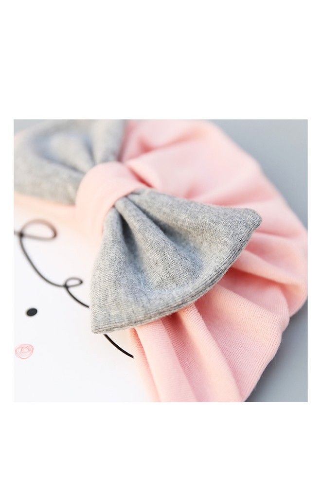 หมวกสาวน้อยแต่งโบว์ใหญ่ลายทาง Angel Neitiri