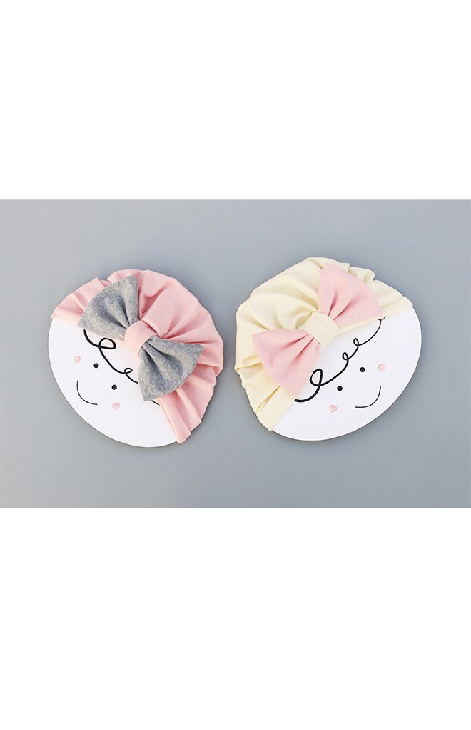 หมวกสาวน้อยแต่งโบว์ใหญ่ลายทาง Angel Neitiri