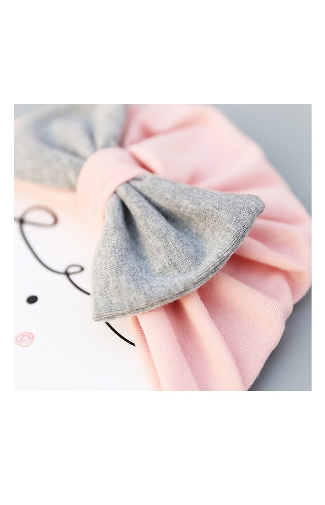 หมวกสาวน้อยแต่งโบว์ใหญ่ลายทาง Angel Neitiri