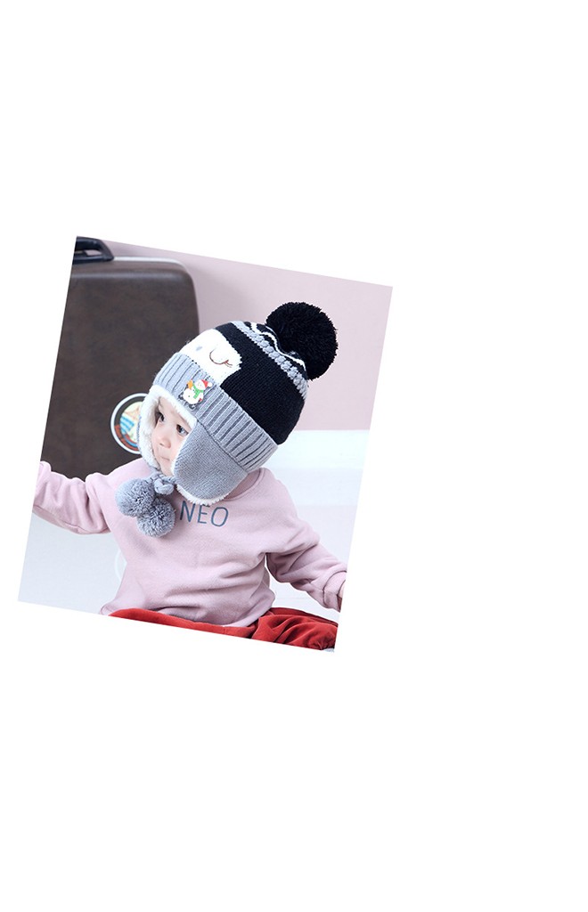 หมวกไหมพรมปักตาหลับ แต่งรูปซานตาคลอส