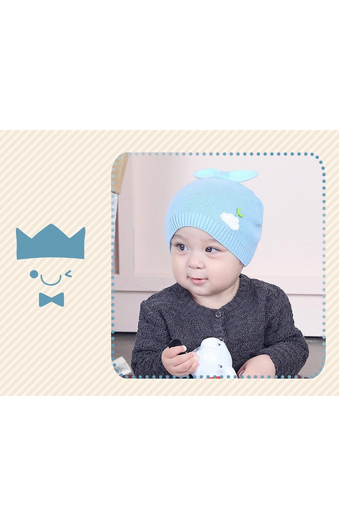 หมวกบีนนี่ด้านบนแต่งโบว์น่ารัก