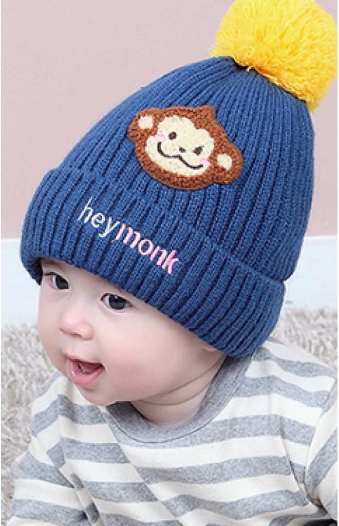 หมวกไหมพรมลิงจ๋อ ปัก heymonk หมวกไหมพรมลิงจ๋อ ปัก heymonk
