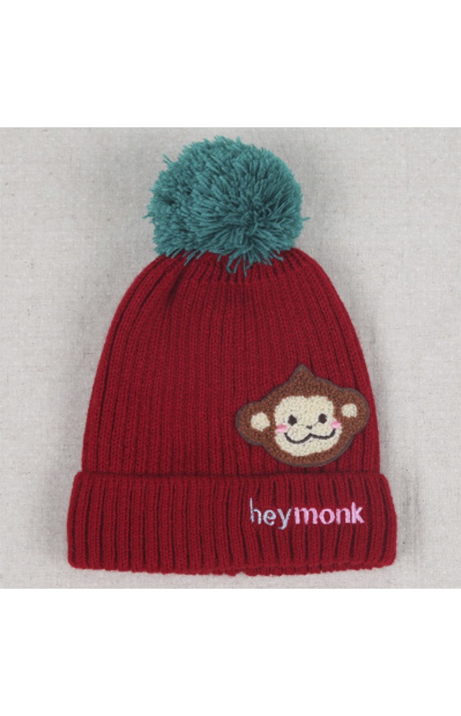 หมวกไหมพรมลิงจ๋อ ปัก heymonk