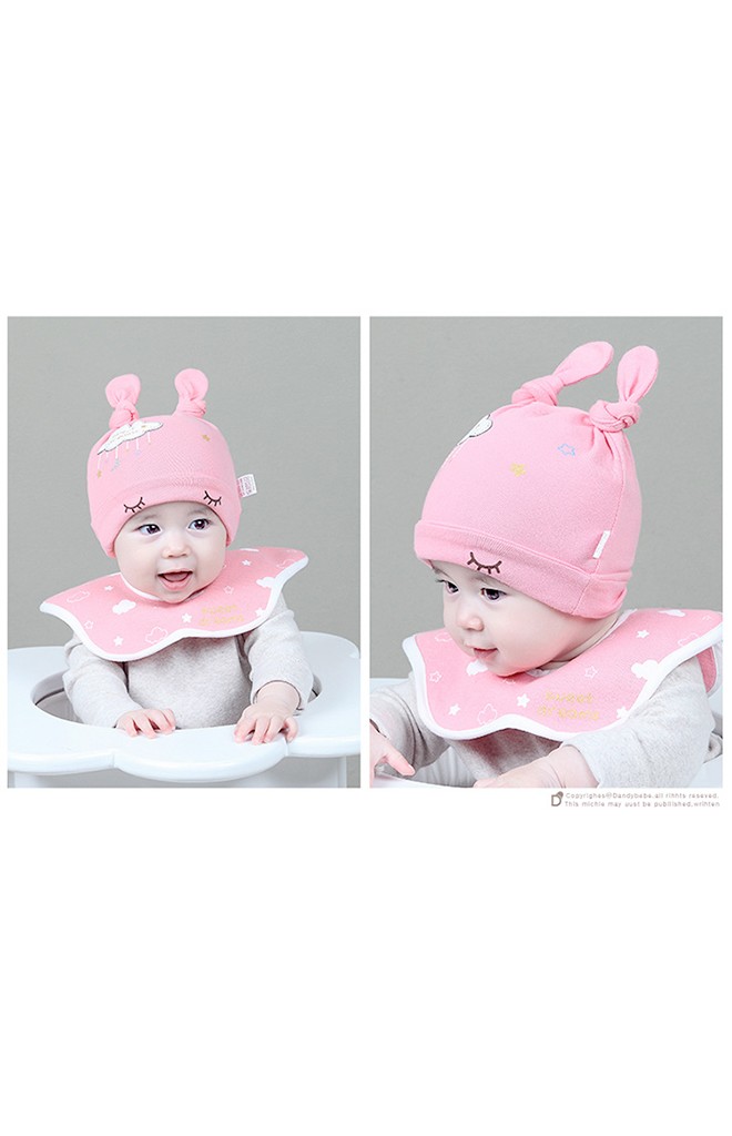 เซ็ตหมวกพร้อมผ้ากันเปื้อน sweet dreams เมฆและดวงดาว จาก YOYOTREE