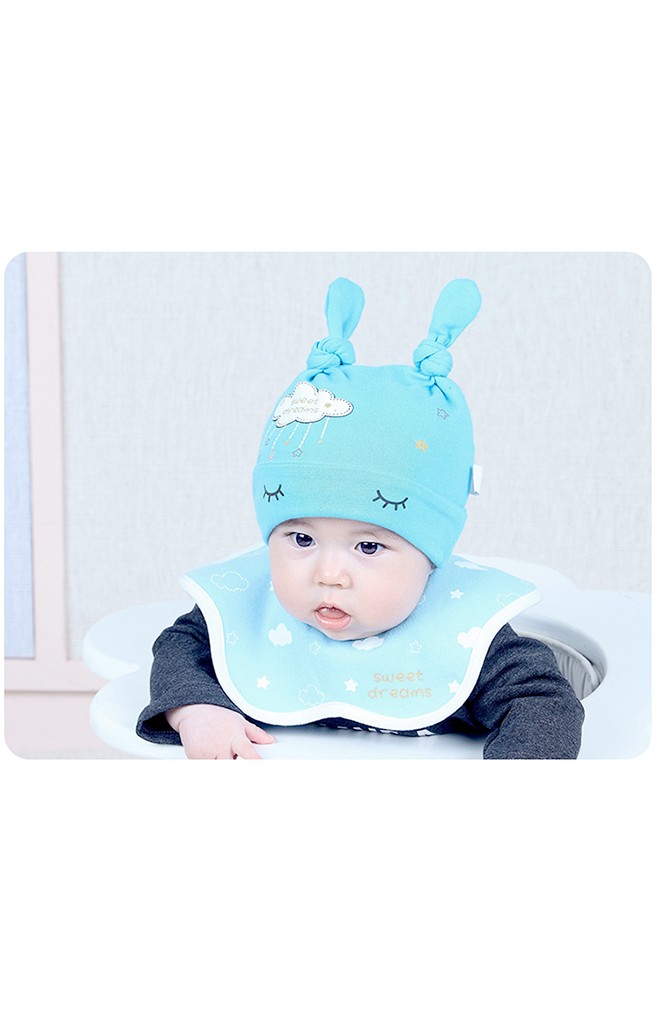 เซ็ตหมวกพร้อมผ้ากันเปื้อน sweet dreams เมฆและดวงดาว จาก YOYOTREE