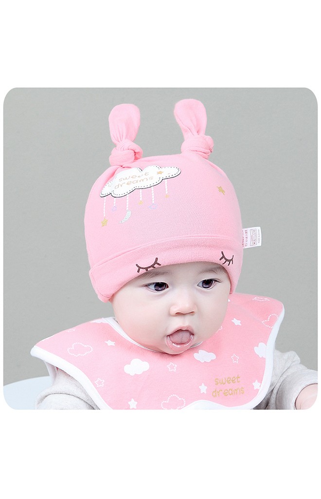 เซ็ตหมวกพร้อมผ้ากันเปื้อน sweet dreams เมฆและดวงดาว จาก YOYOTREE