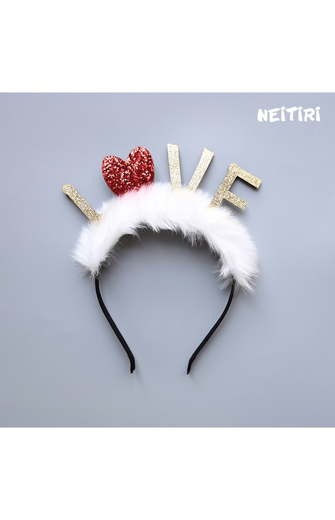 ที่คาดผม LOVE แต่งขนมิ้ง จาก Angel Neitiri