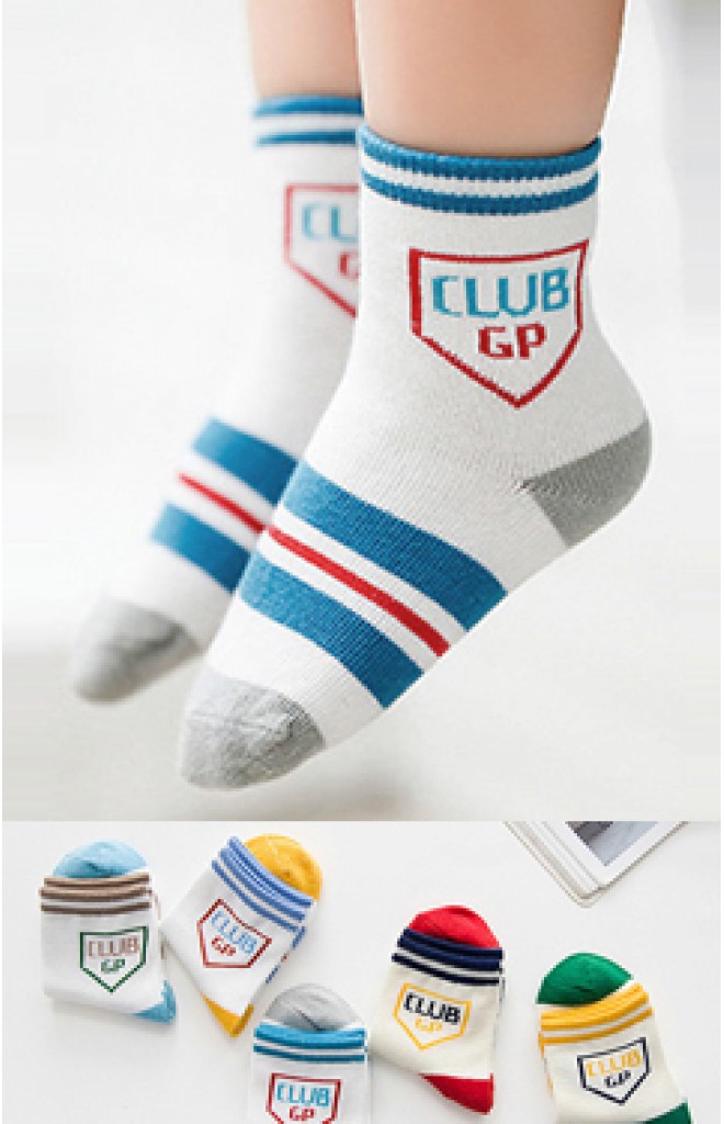 ถุงเท้าเด็กลายขวาง CLUB GP แพ็ค 5 คู่ ถุงเท้าเด็กลายขวาง CLUB GP แพ็ค 5 คู่