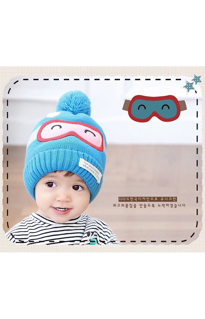 หมวกไหมพรมหน้าการ์ตูนใส่แว่น NDY จาก DANDY BEBE