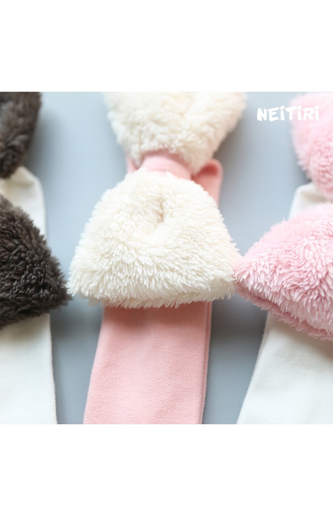 ผ้าคาดผมโบว์ใหญ่ ผ้าฟูนุ่ม Angel Neitiri