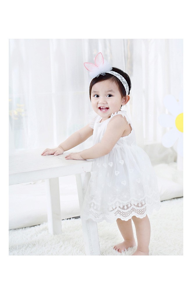 สายคาดผมหูกระต่ายผ้าลูกไม้ แต่งระบายผ้าโปร่ง