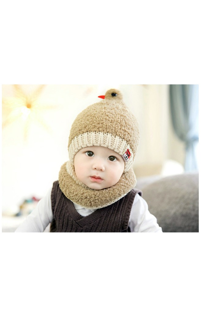 เซ็ตหมวกกันหนาวรูปนกน่ารักมาพร้อมผ้าสวมคอ