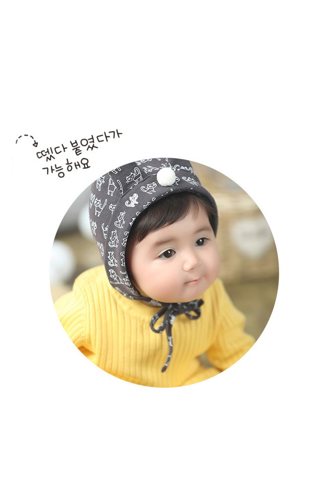 หมวกบอนเนตลายแมวแต่งหูน่ารัก จาก Angel Neitiri