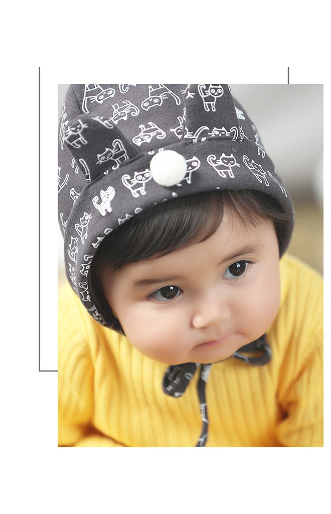 หมวกบอนเนตลายแมวแต่งหูน่ารัก จาก Angel Neitiri