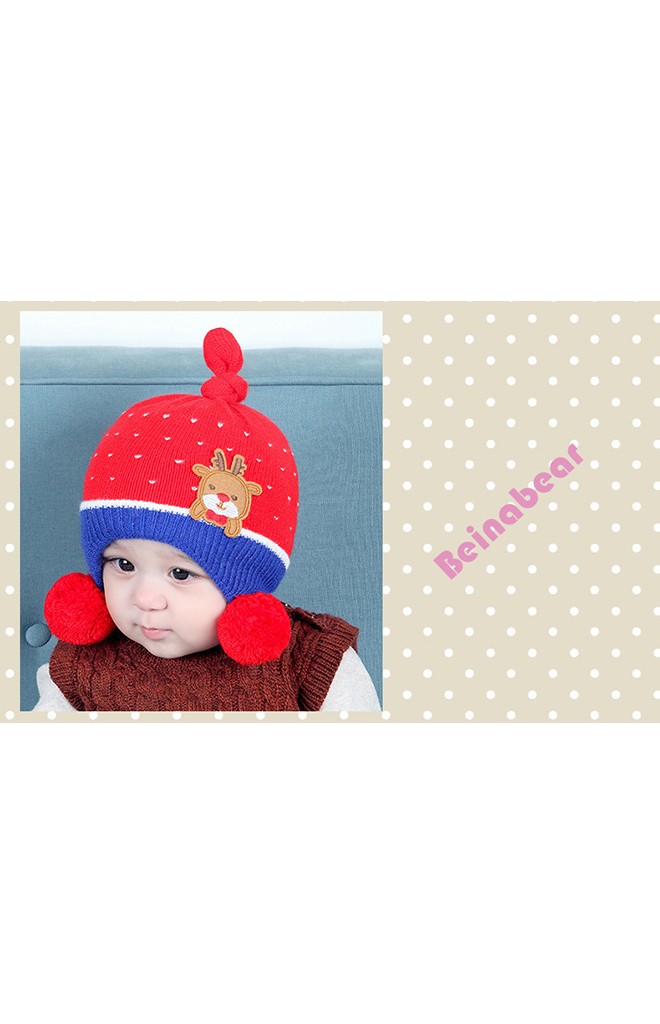 หมวกไหมพรมแต่งกวางเรนเดียร์ จาก BEINABEAR