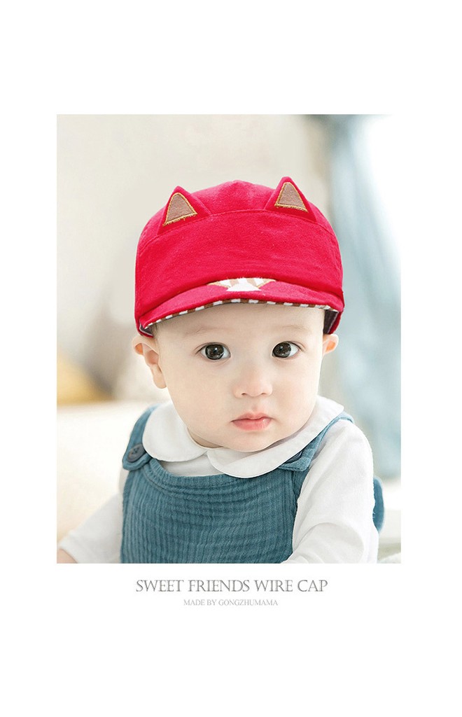 หมวกแก๊ปจิ้งจอก ใต้หมวกปัก Happy จาก GZMM