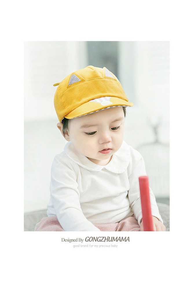 หมวกแก๊ปจิ้งจอก ใต้หมวกปัก Happy จาก GZMM