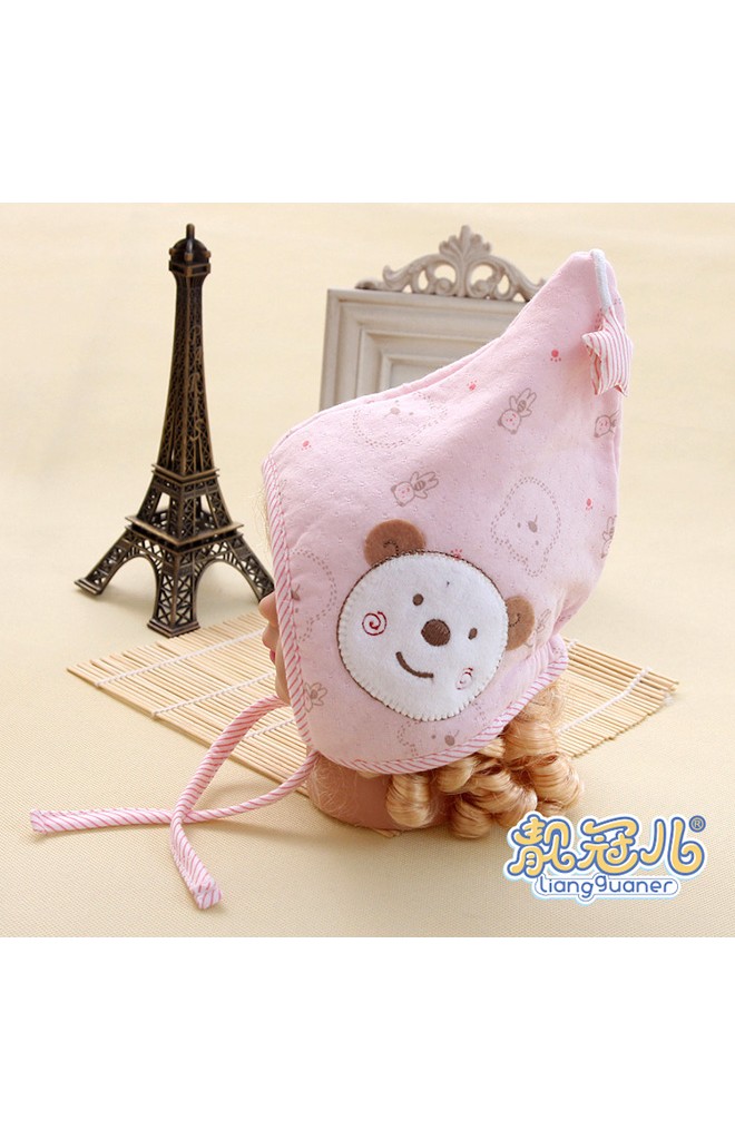 หมวกเด็กยอดแหลม ด้านข้างแต่งหมี ปลายหมวกแต่งดาว