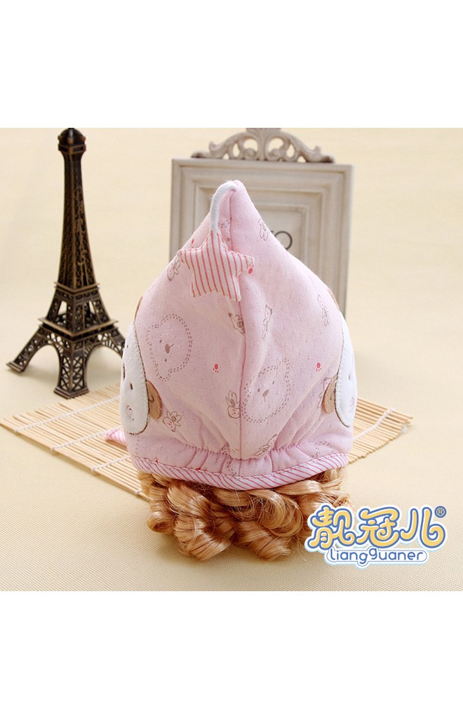 หมวกเด็กยอดแหลม ด้านข้างแต่งหมี ปลายหมวกแต่งดาว