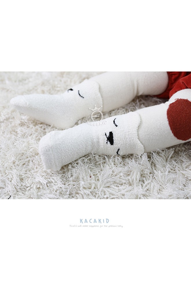 ถุงเท้าเด็กลายหมีน้อย ถุงเท้าแบบฟูนุ่มๆ จาก Kacakid