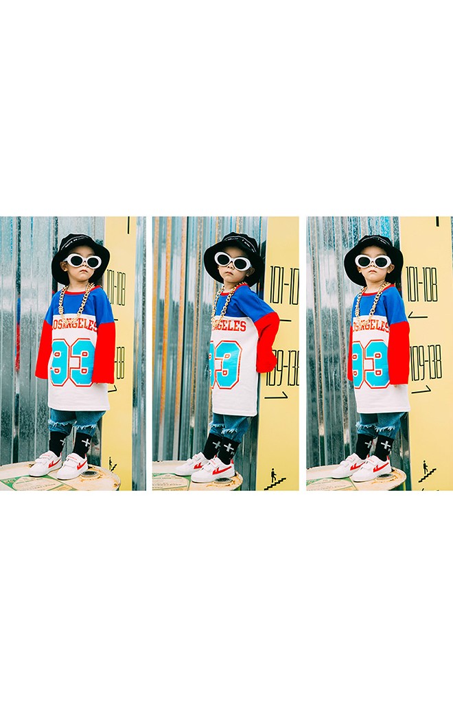 ถุงเท้าเด็กลายอักษร PLACE + FACES ไม่มีกันลื่น