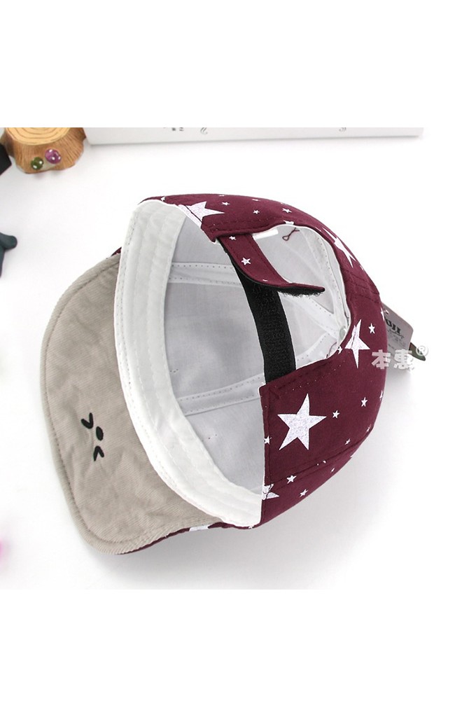 หมวกแก๊ปหูกระต่ายลายดาว จาก KUKUJI