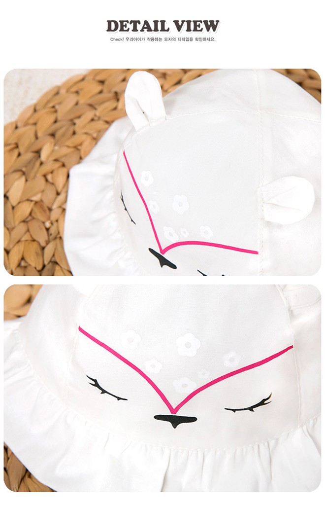 หมวกจิ้งจอกน้อยขอบระบายหวาน จาก GZMM