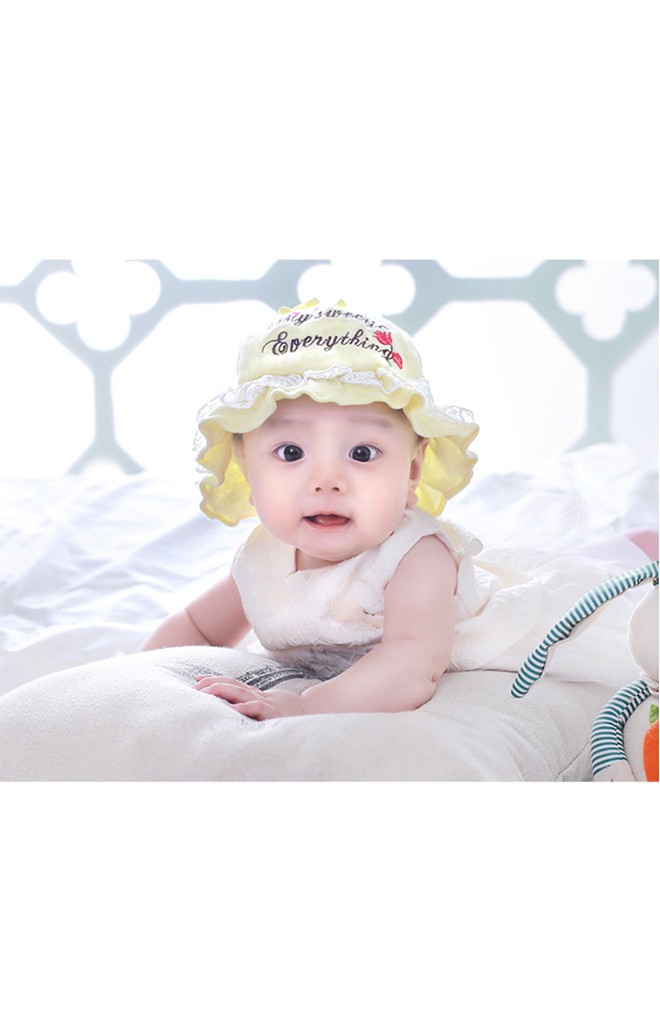 หมวกสาวน้อยปักอักษร My sweetie Everything และกุหลาบแดง GZMM