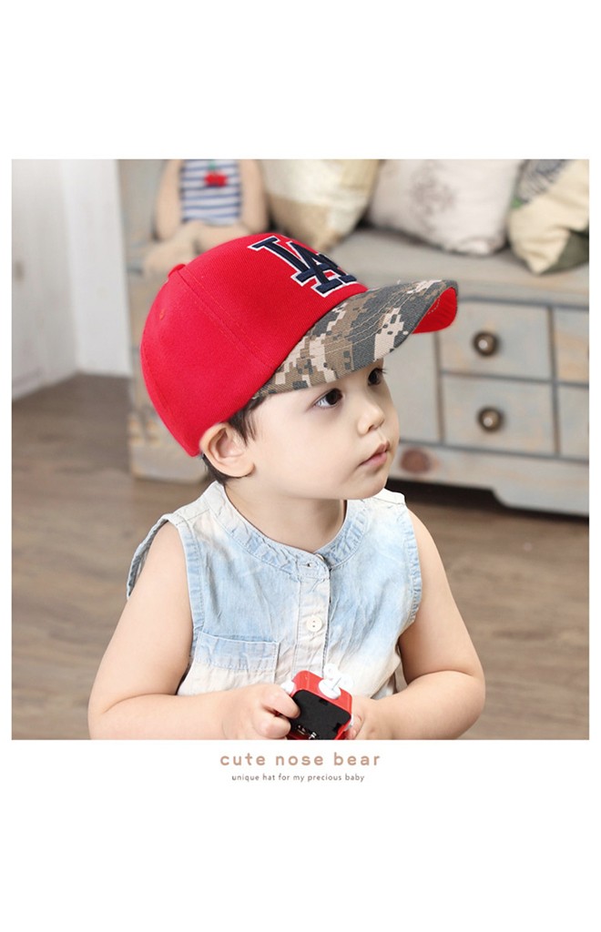 หมวกแก๊ปปัก LA ปีกหมวกลายพลาง GZMM