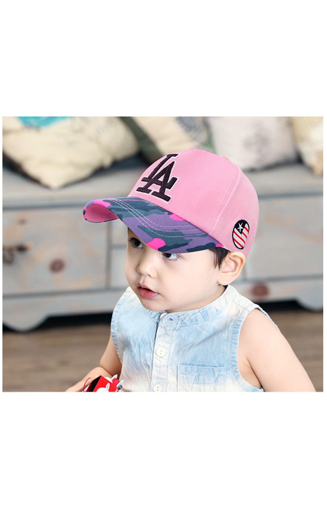 หมวกแก๊ปปัก LA ปีกหมวกลายพลาง GZMM